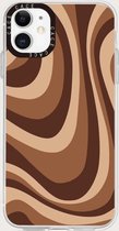 iPhone 7 / 8 / SE 2020 Hoesje - Bruin - Siliconen - Full Body - iPhone hoesje - Bruine patronen
