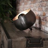 Dimehouse Industriële Vloerlamp - Basel - 28 cm - Zwart - Nickel