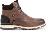 Travelin' Sund Herenschoenen - Halfhoge leren veterboots - Sneakers - Bruin Leer - Maat 40