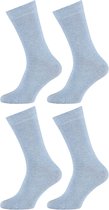 Premium Sokken Dames 4 paar - Licht blauw - Naadloze Sokken Dames - Maat 43/46