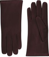 Leren handschoenen dames met wolmix voering model Dover Color: Crimson, Size: 7