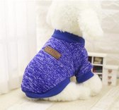 Hondentrui | Trui voor kleine hondjes| Wolle trui | Dog Jacket | Hondenjas| warme trui voor dieren| animal clothes| Blauw | Maat XS| extra zachte stof