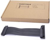 PHANTEKS PCI-E x16Riser Flachband-Kabel, 90 Grad, 22cm - schwarz
