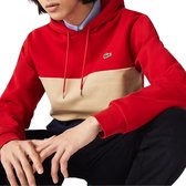 Lacoste Colorblock Fleece Trui - Mannen - Rood - Beige - Navy