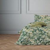 Mistral Home - Dekbedovertrek - 100% katoen satijn - 260x240 cm - 2 kussenslopen - Elderflower - Groen