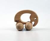 Cadeau baby - Houten speelgoed - houten olifantje - Speelgoed vanaf 1 jaar - Educatief speelgoed - Duurzaam speelgoed