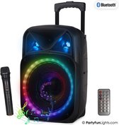 PartyFunLights - Bluetooth XXL Karaoke Set - draadloze microfoon - party speaker Ø38cm - party verlichting - afstandsbediening