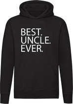 BEST UNCLE EVER | Unisex | Trui | Sweater | Hoodie | Capuchon | Zwart | Tekst | Beste | Liefste | Altijd | Oom | Familie | Grappig | Cadeau