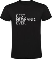 BEST HUSBAND EVER | Heren T-shirt | Zwart | Tekst | Altijd | Liefste | Getrouwd | Huwelijk | Echtgenote | Echtgenoot | Man | Vaderdag | Papa | Opa | Vrijgezellenfeest | Abraham | G