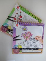 Decotime - 2x Kleurboek voor volwassenen - 250 GSM schetspapier - Dieren - Bloemen