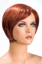 World Wigs Daisy - Pruik - Kort Koper - Opgeknipt met Schuine Pony