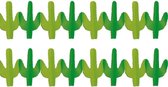 2x stuks mexicaanse Western Cactus thema feest slingers 300 cm - Papier - Brandvertragend
