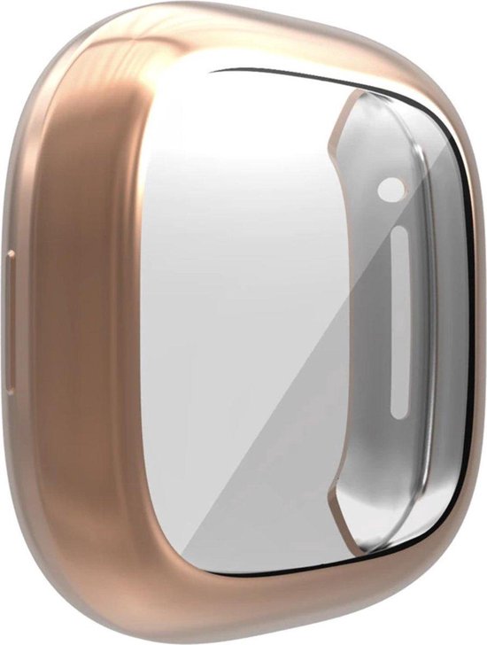 Case geschikt voor Fitbit Versa 3 - Rosé Goud - Siliconen