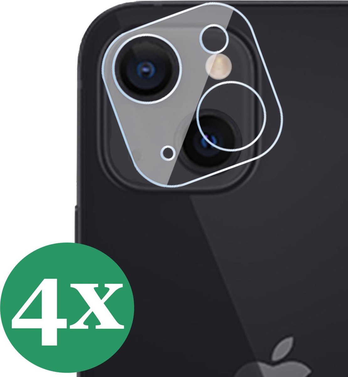 Screenprotector geschikt voor iPhone 13 - Beschermglas Screen Protector Camera Glas - 4 Stuks