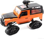 Xorizon DX9 RC auto 2.4GHz met HD camera en Live View - 4WD - Inclusief terreinbanden en rupsbanden - RC Jeep - Bestuurbare auto - Voor binnen en buiten - Snelheid 20km/u - Zwart | Oranje