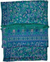 Kani dames sjaal - groen met meerkleurig Kani design