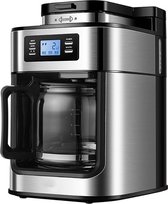 LORIOTH® Koffiezetapparaat Gemalen Koffiebonen - Koffie Maker - Koffie machine - Digitaal Display - Verse en warme koffie