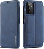 Luxe Telefoonhoesje voor Samsung Galaxy A72 | Hoogwaardig Leren Bookcase | Luxe Uitstraling | Flip Case | Portemonnee | Blauw