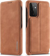 Luxe Telefoonhoesje voor Samsung Galaxy A52 | Hoogwaardig Leren Bookcase | Luxe Uitstraling | Flip Case | Portemonnee | Bruin