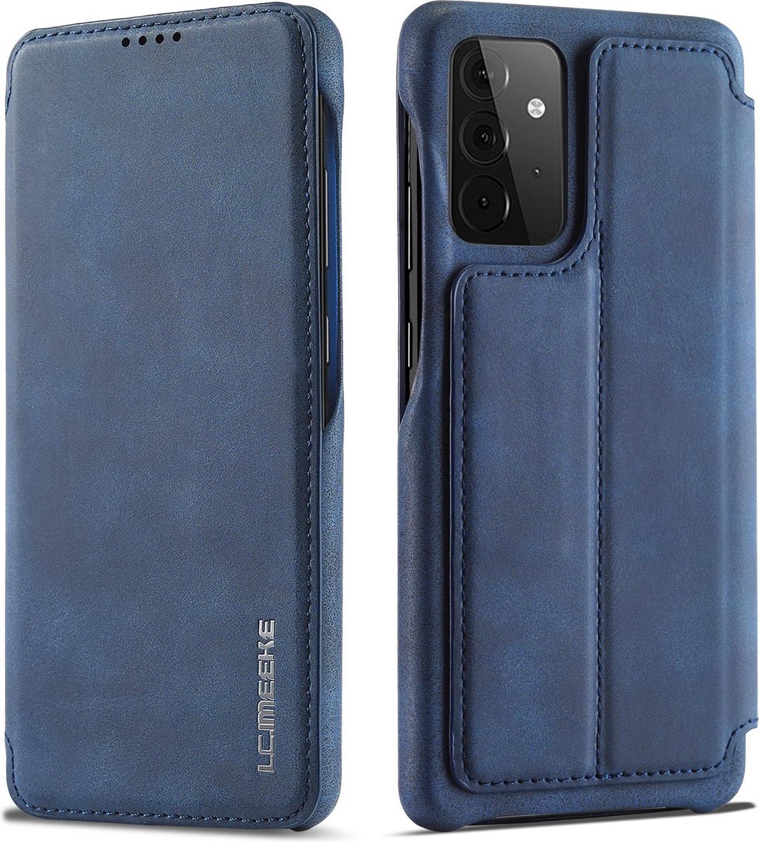 Luxe Telefoonhoesje voor Samsung Galaxy A52 | Hoogwaardig Leren Bookcase | Luxe Uitstraling | Flip Case | Portemonnee | Blauw