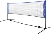 Nancy's Fullarton Badmintonnet - Tennisnet - Hoogte Verstelbaar - Ijzer Frame  - Transporttas - Blauw - Zwart - Geel