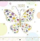 Hallmark - maandkalender - Vlinder - 2022 - vierkant - 21x21cm - ringband