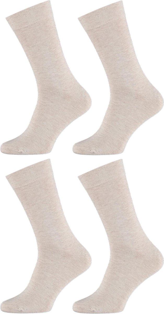 Premium Sokken Dames 4 paar - Licht beige - Naadloze Sokken Dames - Maat 35/38
