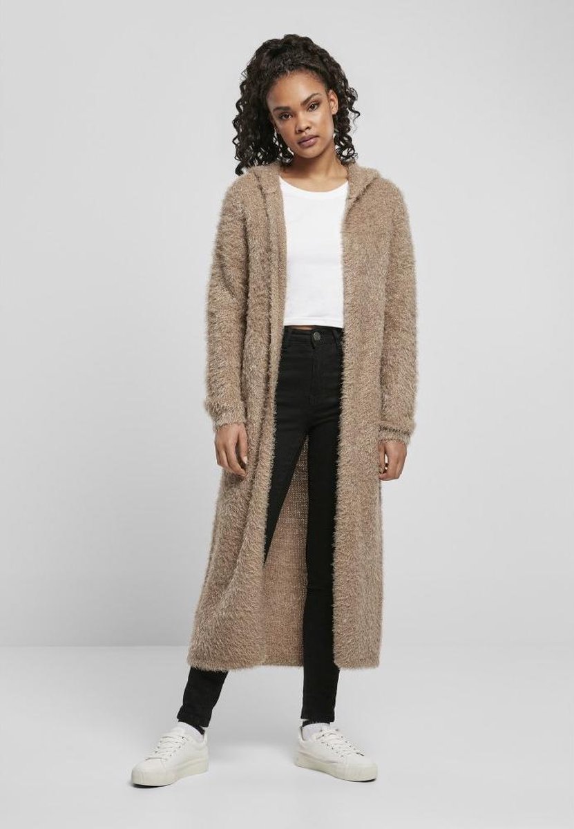 Urban Classics Hooded Feather Cardigan XL Beige