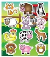 Stickervel boerderij dieren 10x