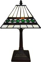 Tafellamp Tiffany 20*20*34 cm E14/max 1*25W | Beige | 5LL-6107 | Clayre & Eef