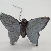 Vlinder keramiek grijs handgemaakt