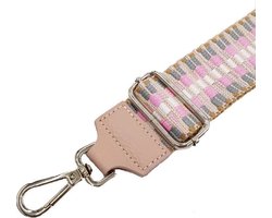 Bag strap grafisch lichtroze, Tashengsel roze