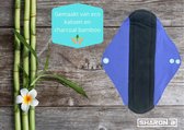 Wasbaar maandverband paars - Bamboe - Set van 7 - Herbruikbaar - Duurzaam