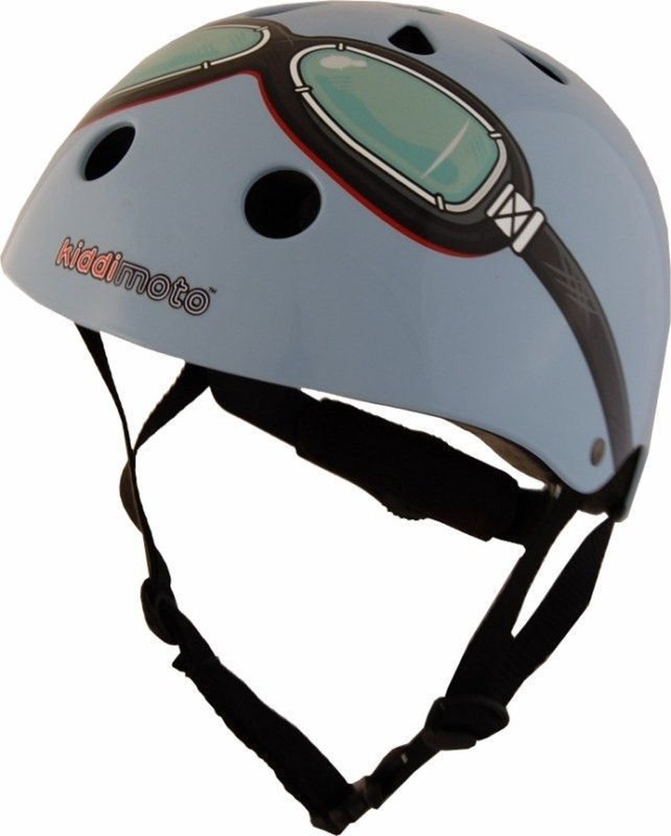 Kiddimoto helm Blue goggle fietshelm