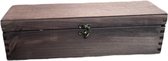 Houten wijnkist 1 fles met houtwol