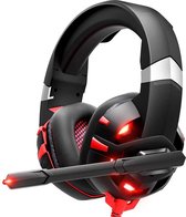 Onikuma Gaming Headset by Joyage - Rood - Gaming headset pc ps4 xbox one - Headset met microfoon - Headset ps4 headset - Koptelefoon kinderen - Koptelefoon met microfoon - Koptelefoon met dra