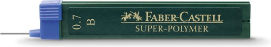 Faber-Castell potloodstiftjes - Super-Polymer - 0,7mm - B - 12 stuks - FC-120701