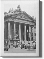 Walljar - Brussels Stock Exchange '66 - Muurdecoratie - Canvas schilderij