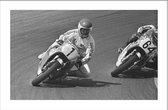 Walljar - Motorraces Zandvoort '77 II - Zwart wit poster