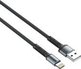 LS64 zwart 2 Meter Apple Lightning Kabel naar USB voor Oplader - Lightning Cable- Ondersteunt Snelladen voor Apple iPhone 12 / 12 Pro (Max) / 11 / 11 Pro (Max) / SE 2020 / XR / XS Max / XS / 8 (Plus) / 7 (Plus) / 6 (S) /5 voor Apple iPad / Pro / Mini