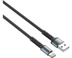 LS64 zwart 2 Meter Geschikt voor: Apple Lightning Kabel naar USB voor Oplader - Cable- Ondersteunt Snelladen Geschikt voor: Apple iPhone 12 / 12 Pro (Max) / 11 / 11 Pro (Max) / SE 2020 / XR / XS Max / XS / 8 / 7 (Plus) / 6 (S) /5 / iPad / Pro / Mini