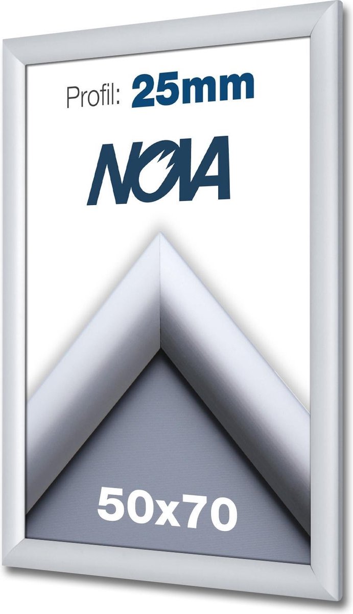 Nova 2 PACK Nova Kliklijsten B2 50x70cm aluminium zilver – wissellijst - posterlijst