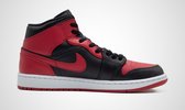 Nike Air Jordan 1 Mid Banned Red Maat 46