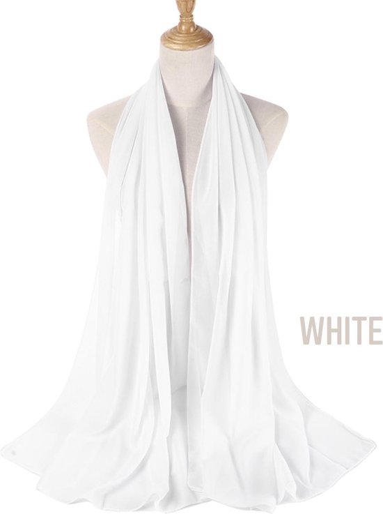 Foulard WOW PEACH BLANC | Hijab |Foulard |Foulard |Turban |Écharpe en mousseline de soie |Châle |Foulard femme |Islam |Couvre-chef| Doit avoir |