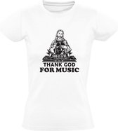 God is a DJ t-shirt Dames | muziek | dance | house | club | festival | discotheek | music | Wit