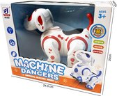 Interactieve Robot puppy - beweegt, danst, staat op zijn achterpoten en draait 360° - Machine Danser Robot Dog - 20CM - incl. batterijen