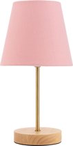 Pauleen 48206 Woody Rose tafellamp max. 20W E27 Hout/roze/goud 230V hout/textiel