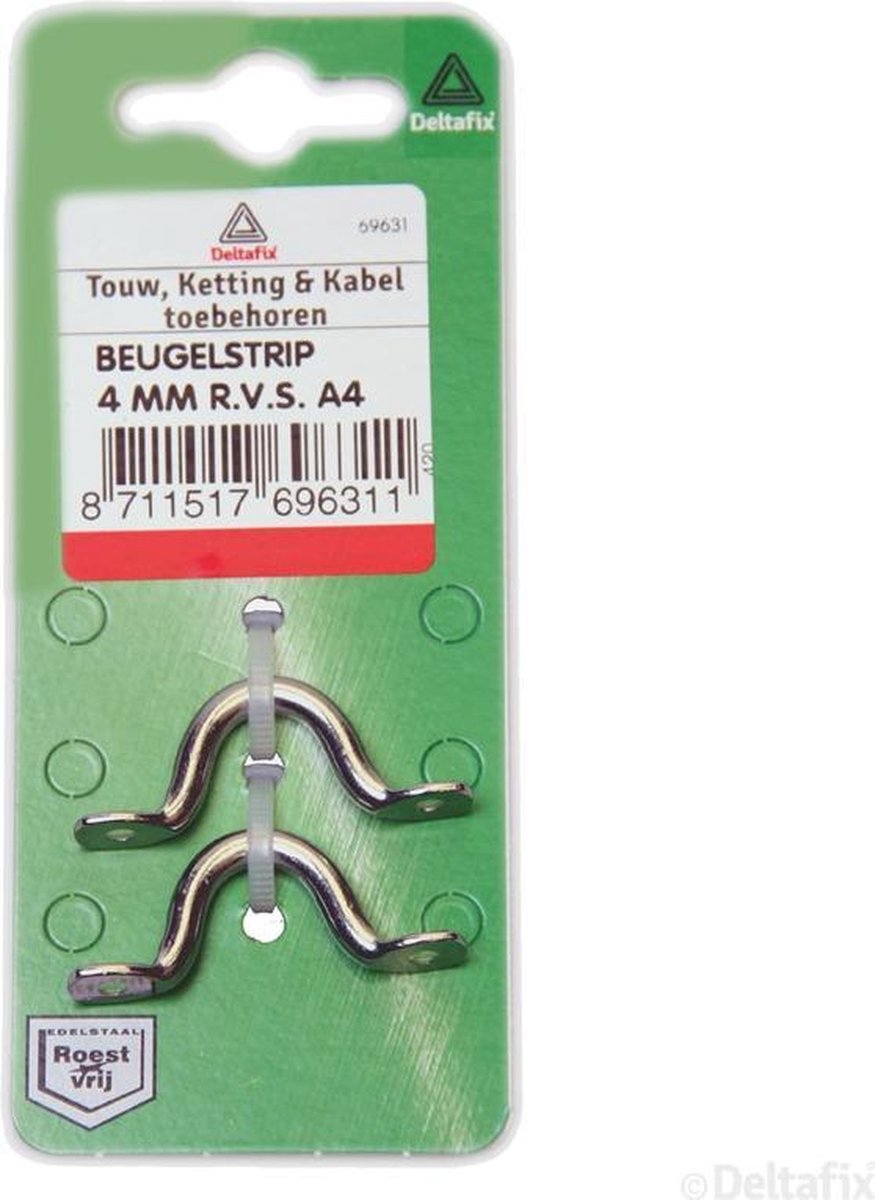 Deltafix beugelstrip r.v.s. a4 4 mm 2 st.