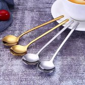 Macchiato lepels - dessert lepels - ijs lepels - Set 6-delig - 20 cm - RVS 304 zilver