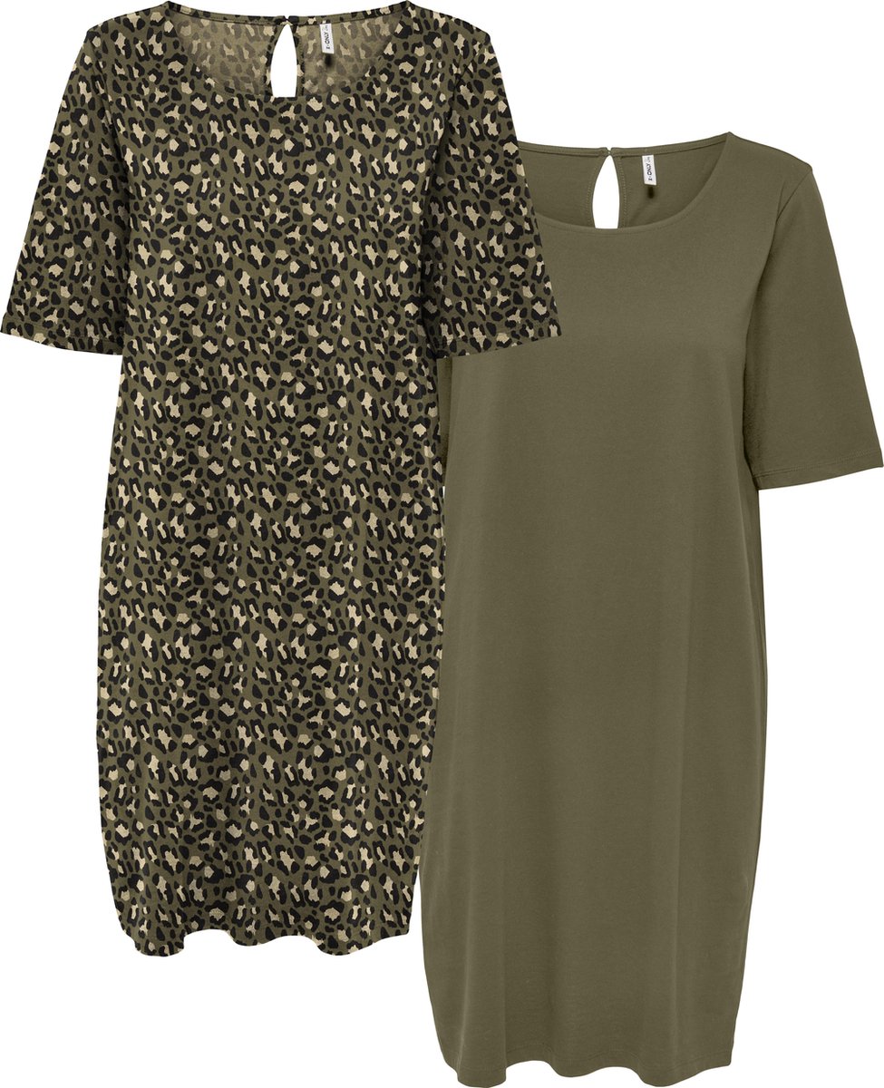 ONLY Onlmay S/S Midi Dress Box Jrs Vestito, Rosa Shocking, S Donna